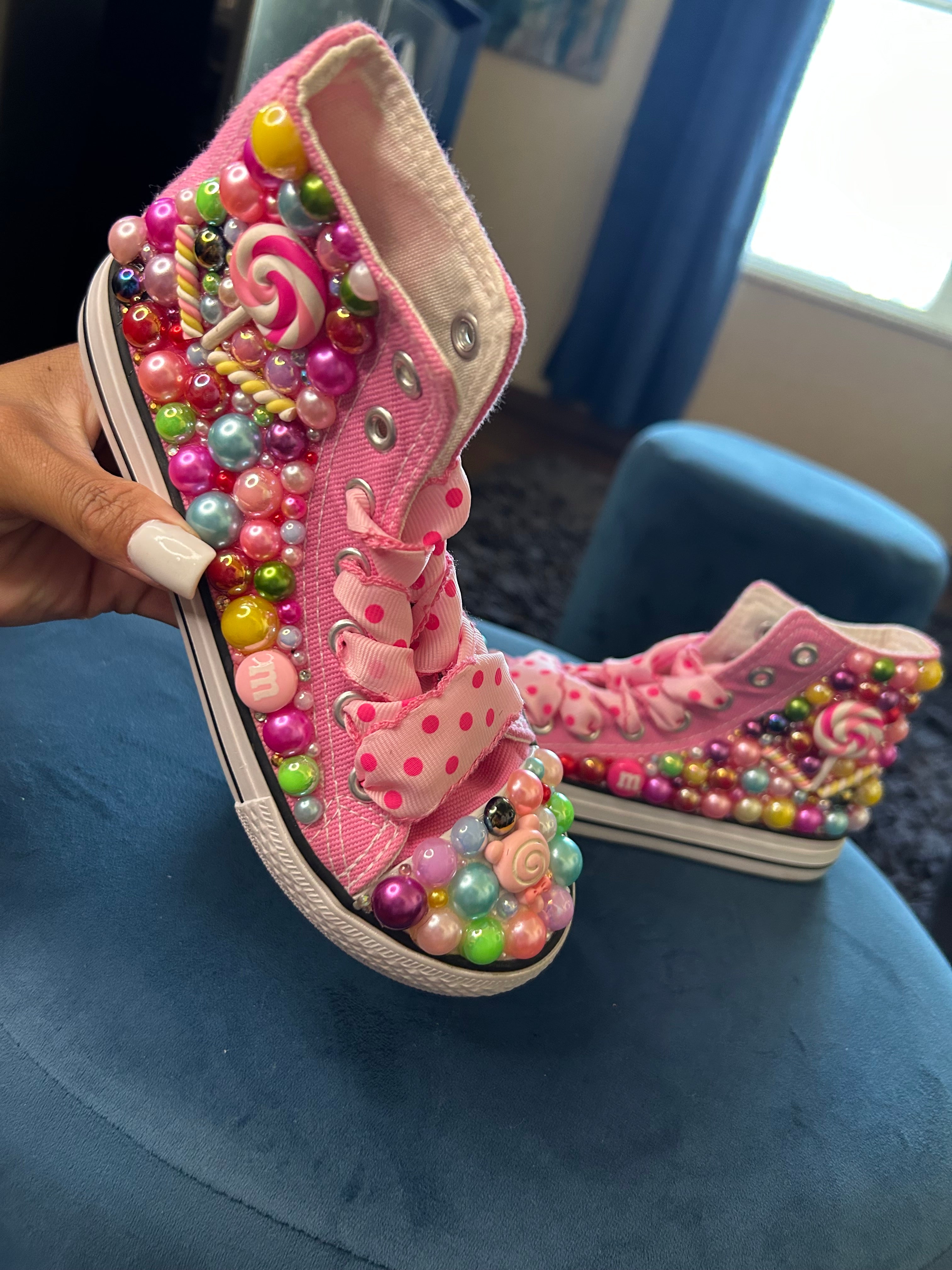 Pink Candy Crush pearl Shoes 💕 🍭