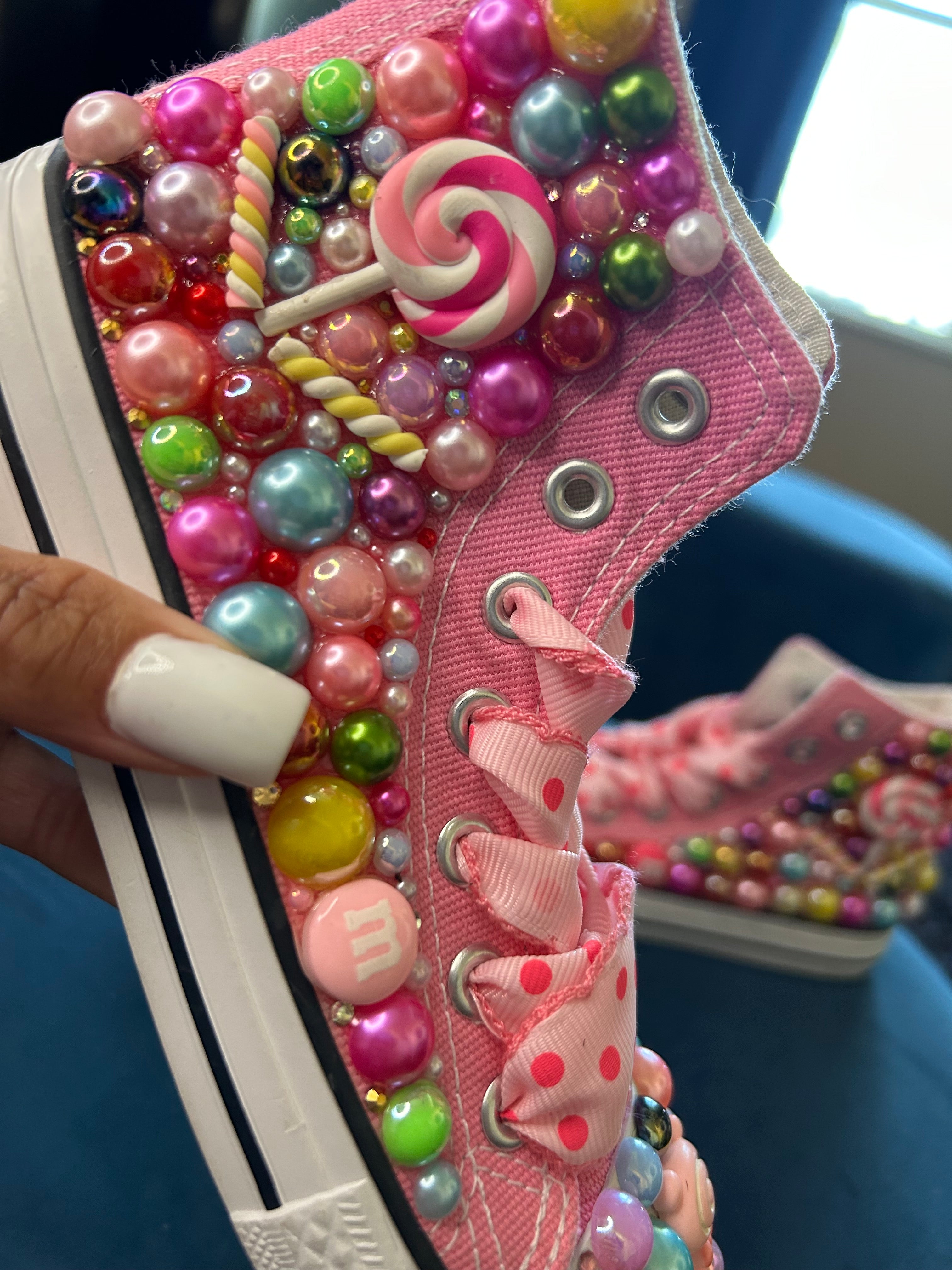 Pink Candy Crush pearl Shoes 💕 🍭
