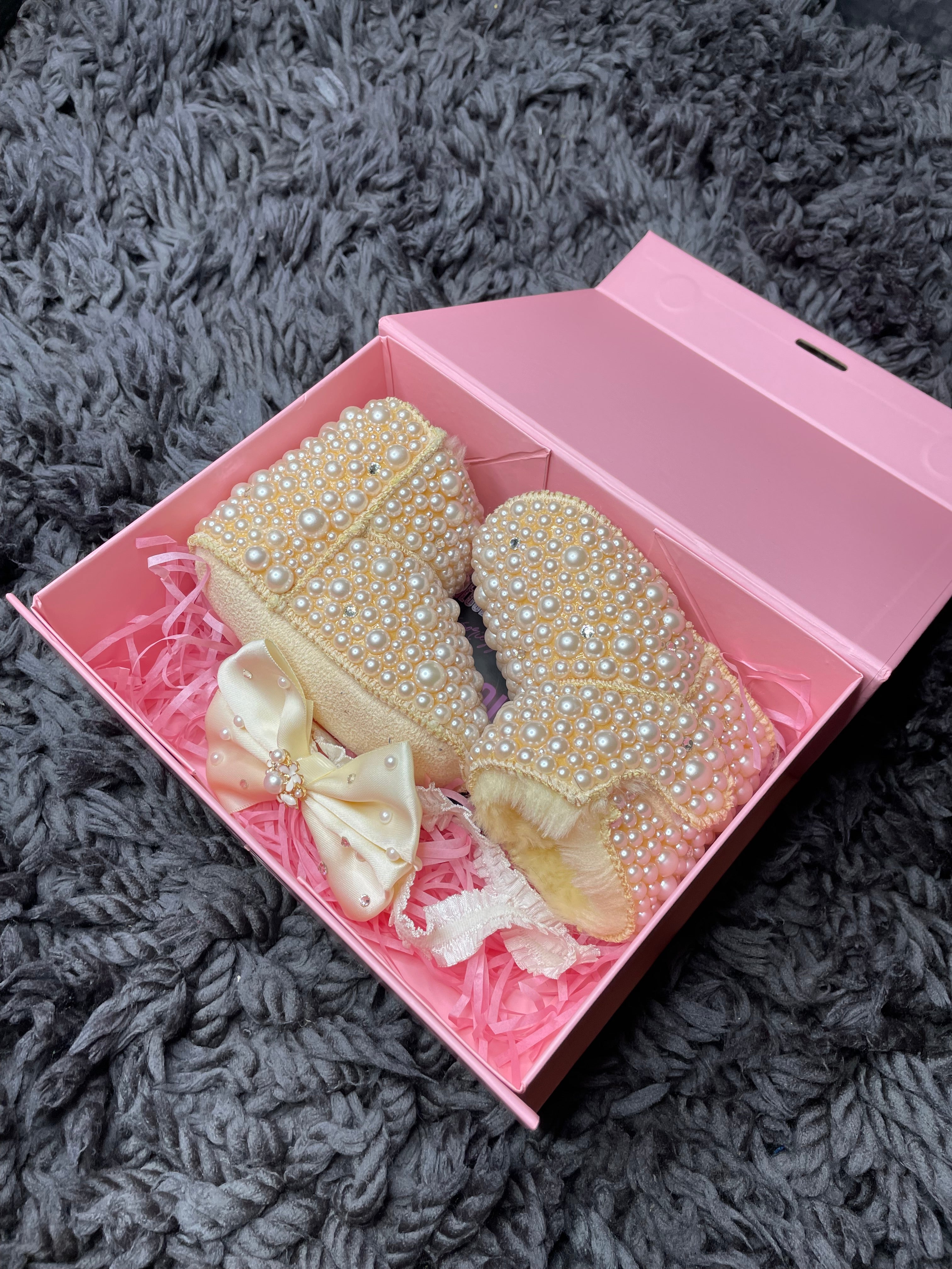 White Pearl Booties 🤍