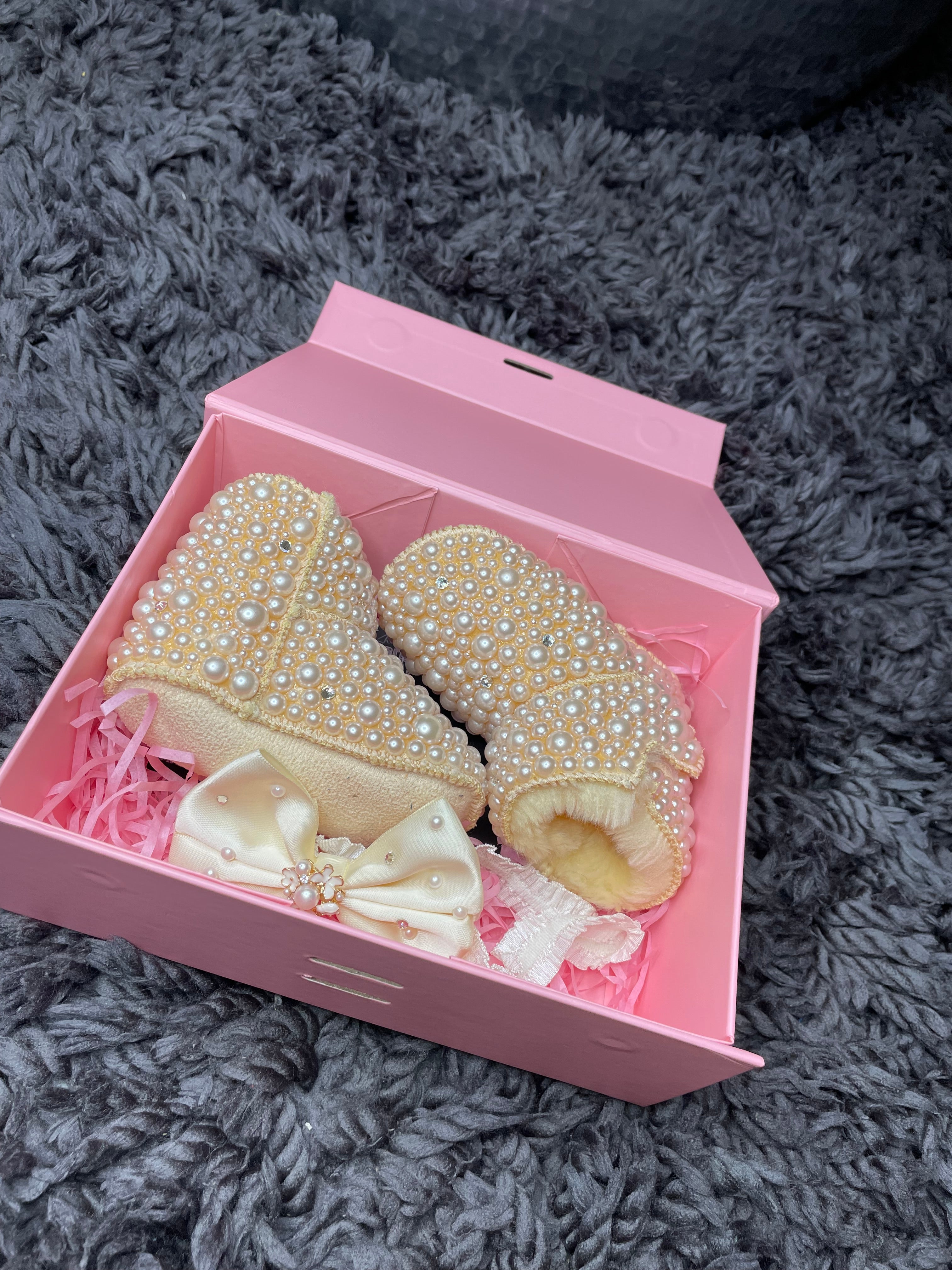 White Pearl Booties 🤍