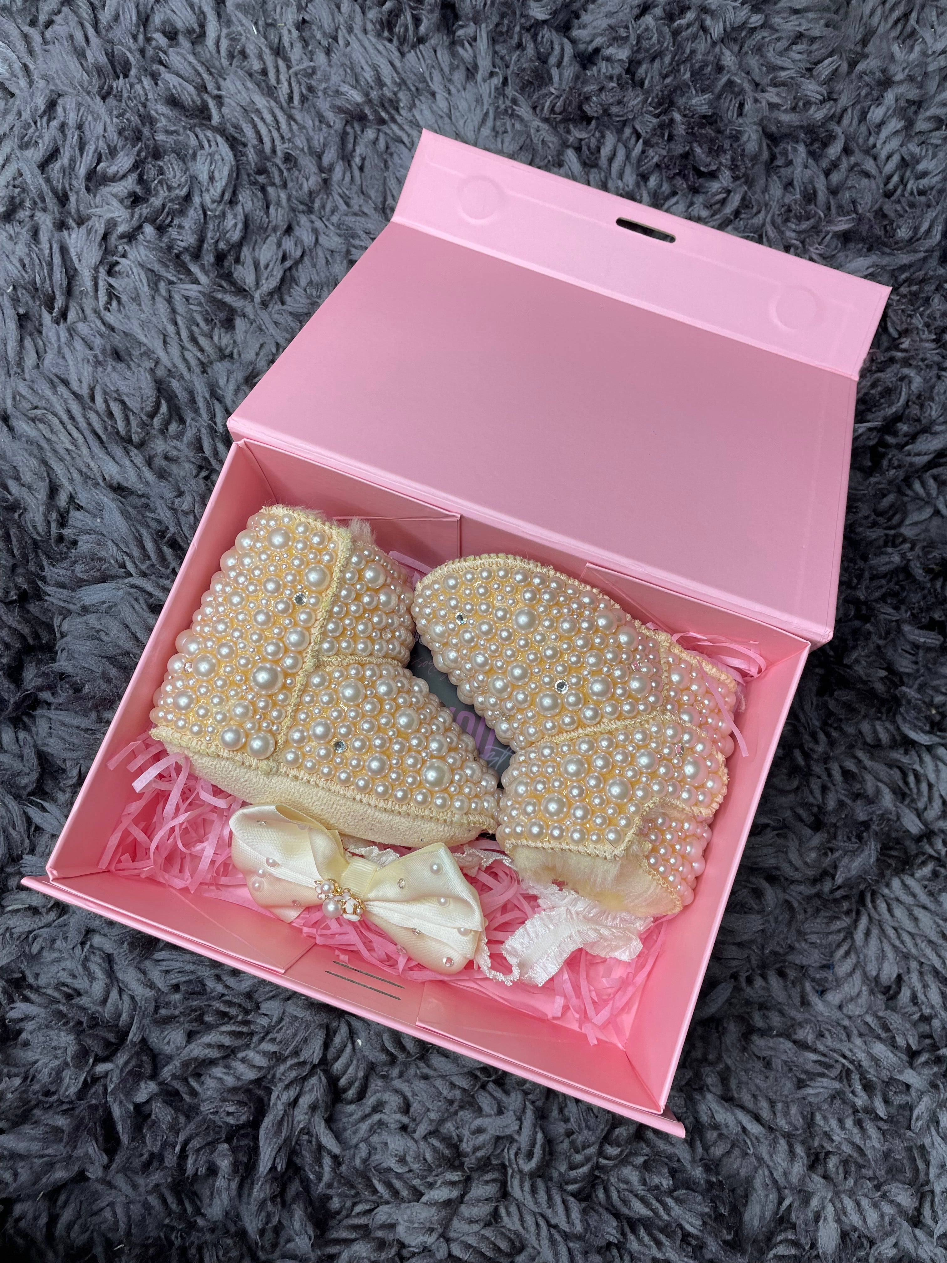 White Pearl Booties 🤍