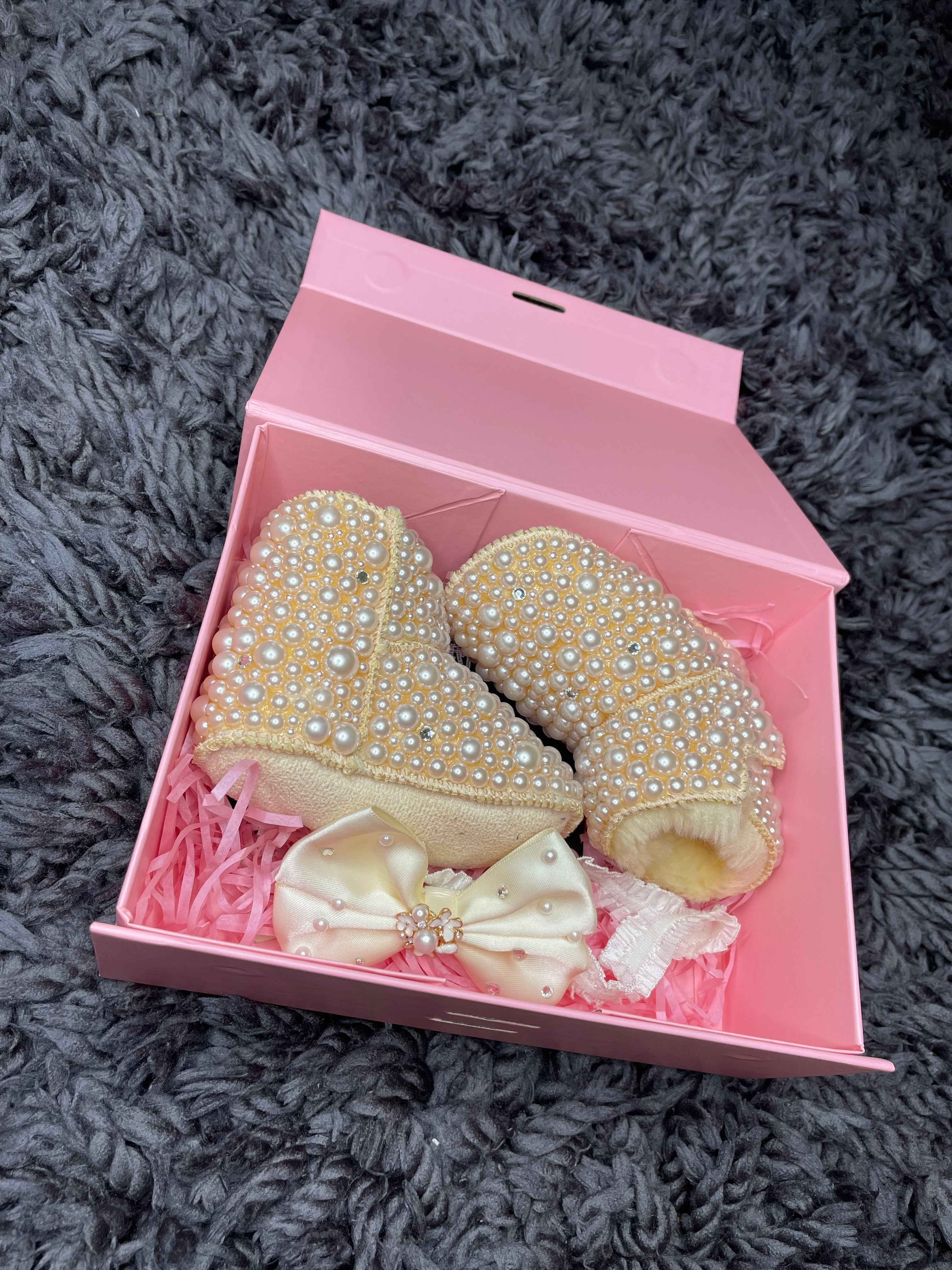 White Pearl Booties 🤍